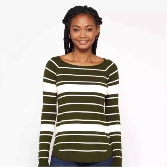 Pink Clover Tops - Pink Clover Stitch Fix Valencia Curved Hem Long Sleeve Sweater Womens Medium New